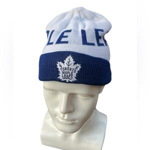Blue and White Beanie